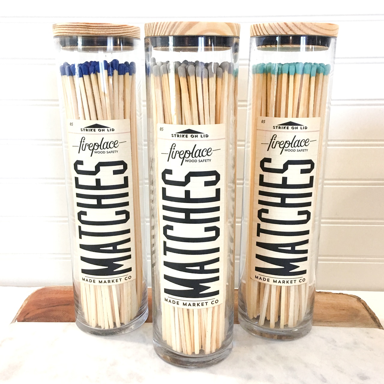 Apothecary Vintage Fireplace Blue Matches - Be Made