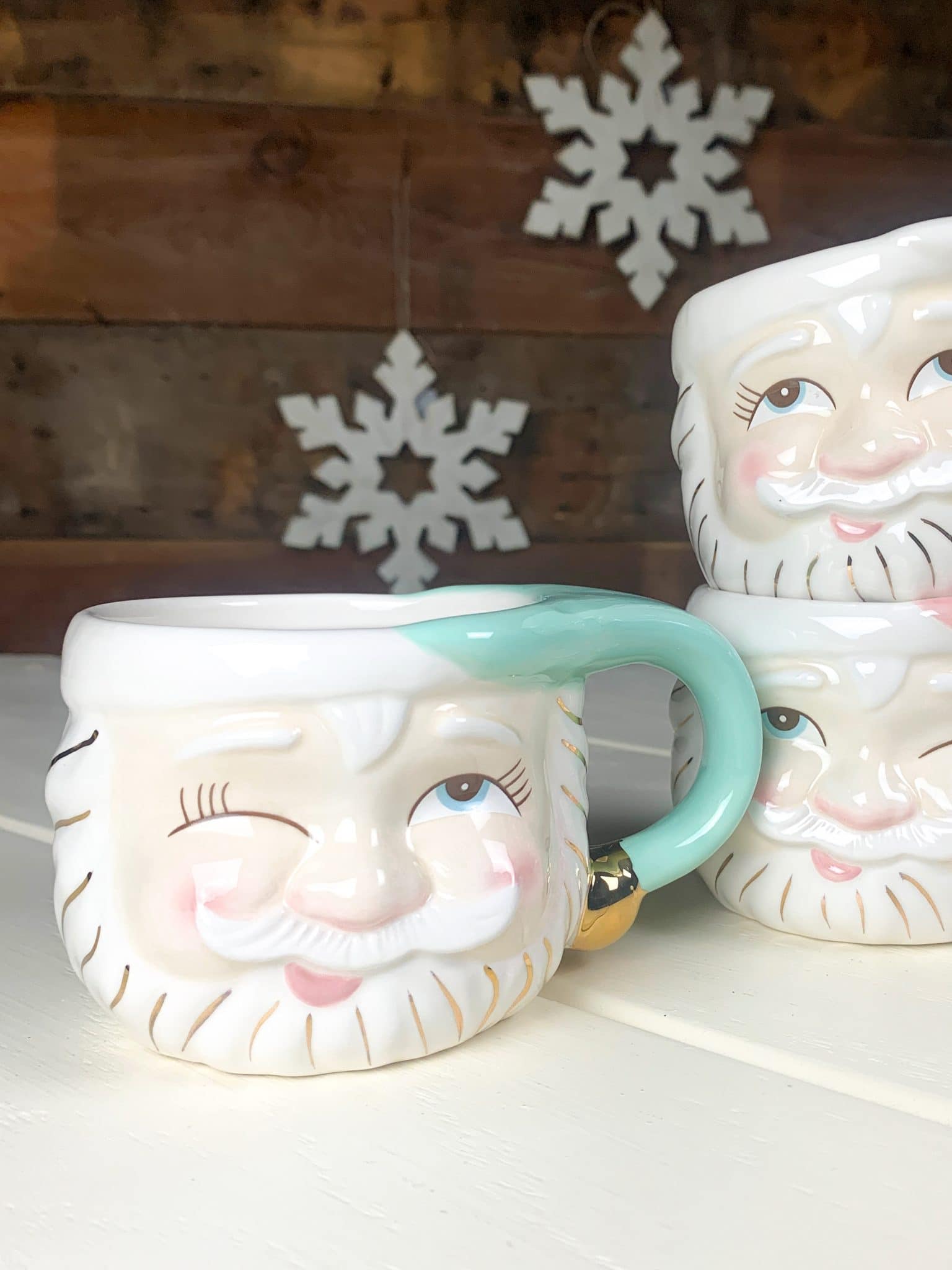 Papa Noel Mugs (Set of 2) by Glitterville