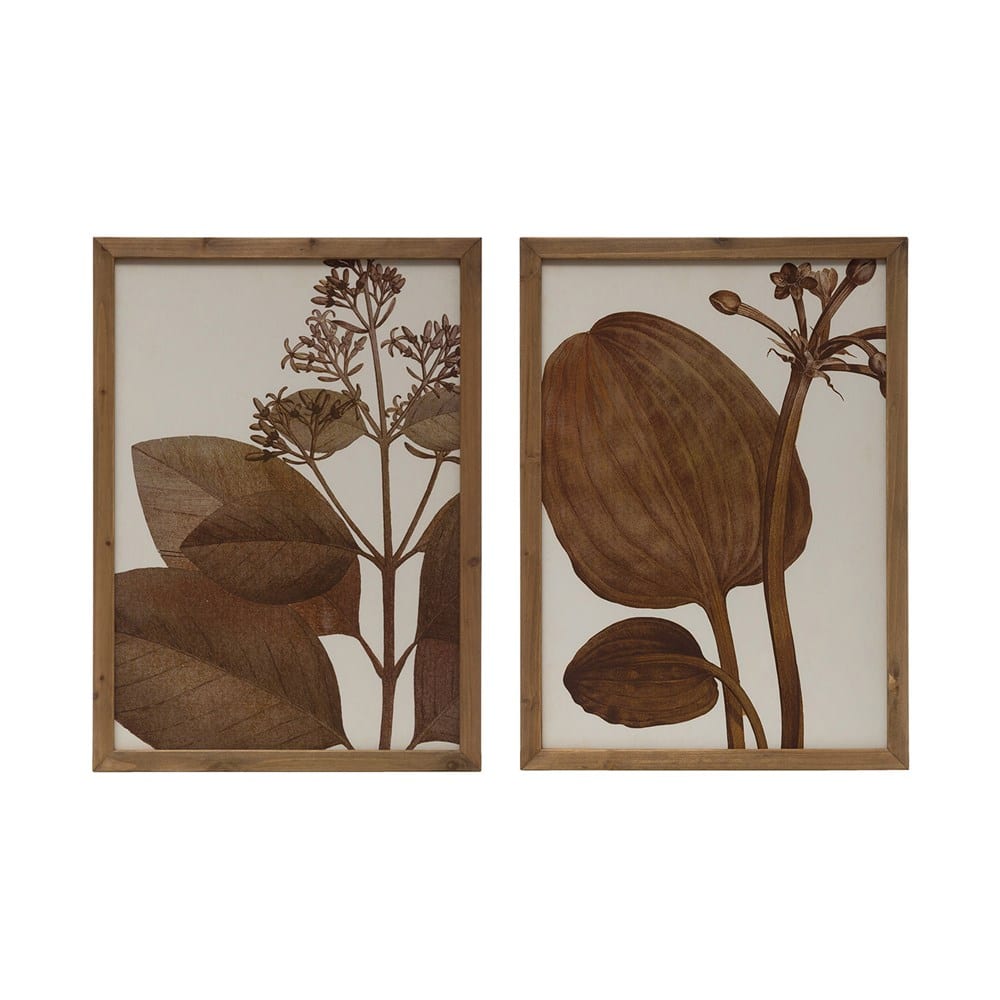 wood framed botanical prints