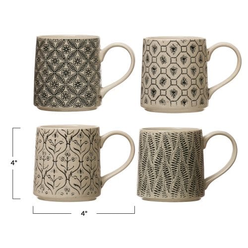 Mugs - Black & White Embossed - Be Made