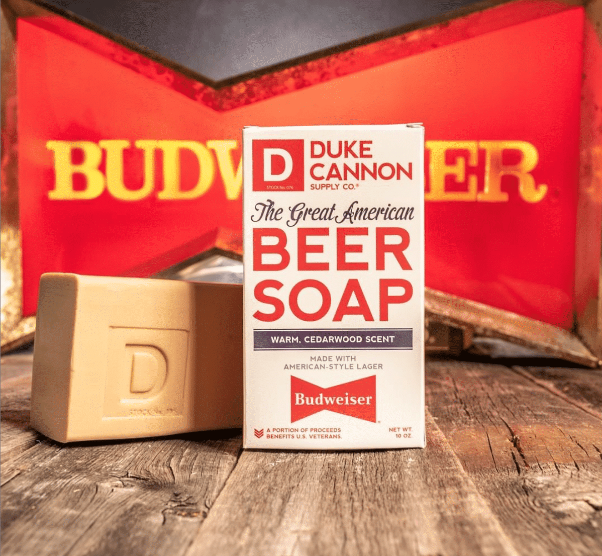 Duke Cannon Supply Co. Beer Soap, Warm, Cedarwood Scent - 10 oz