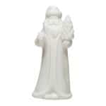 Be Made Hays, KS. White Stoneware Santa Figurine 5 3/4" Small