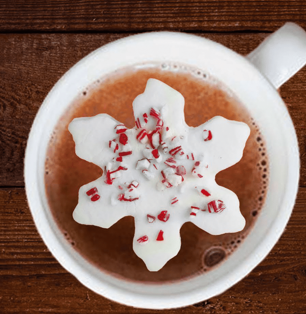 Be Made Hays, KS. Marshmallow Snowflake Hot Chocolate Topper Hot cocoa bar. Stocking Stuffer.