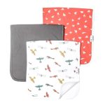 Be Made Hays, KS. Premium Burp Cloth Set of 3 Copper Pearl in Ace Airplane Fly