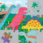 Be Made Hays, KS. Fuzzy Dinosaur 42 Piece Jigsaw Puzzle