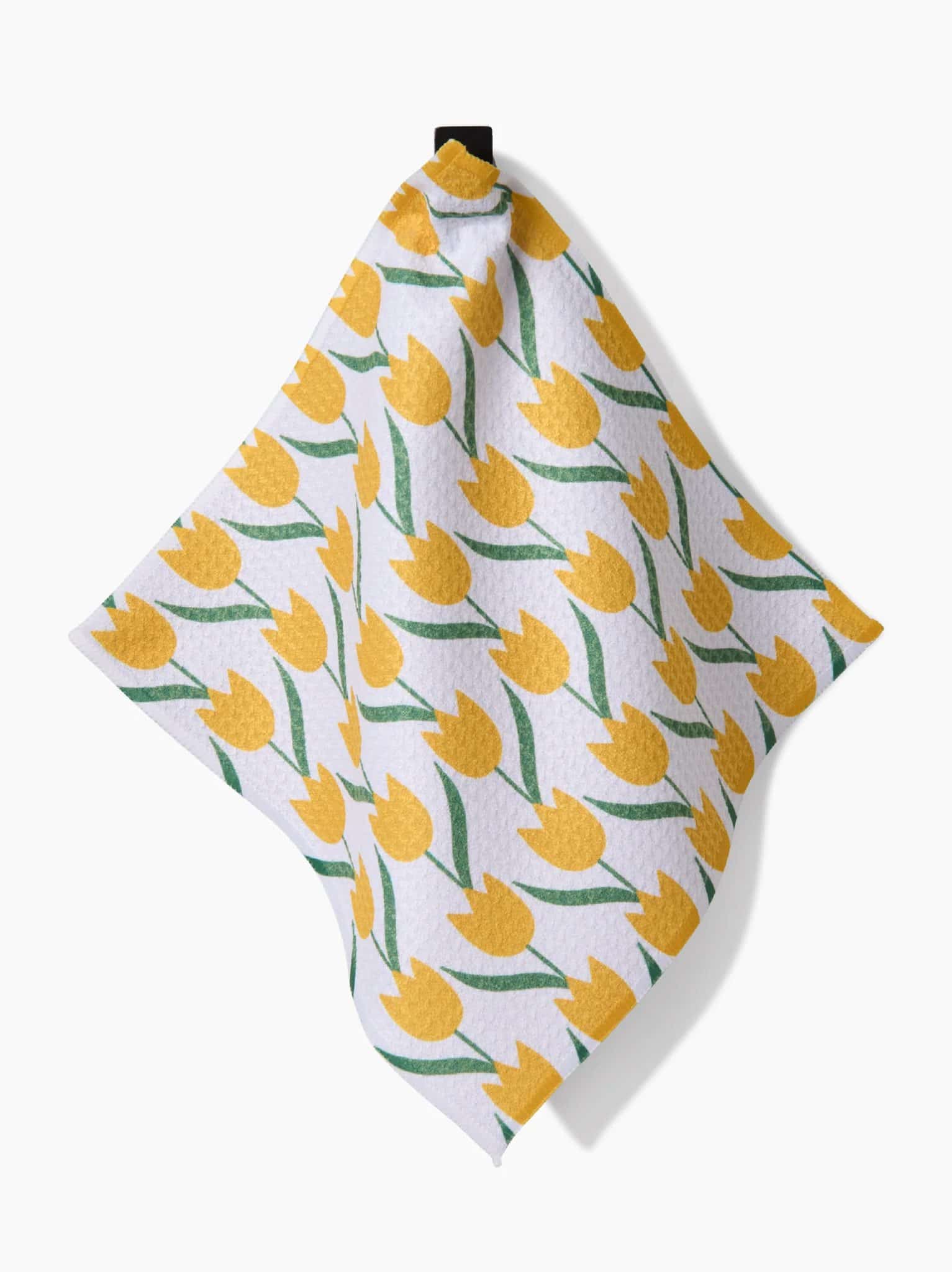 Spring Tulip Flowers Geometry Dishcloth hanging