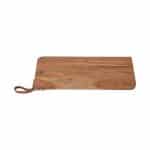 Be Made Hays, KS. Acacia Wood Cheese/Cutting Board w/ Leather Strap 20" Long