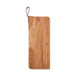 Be Made Hays, KS. Acacia Wood Cheese/Cutting Board w/ Leather Strap 20" Long