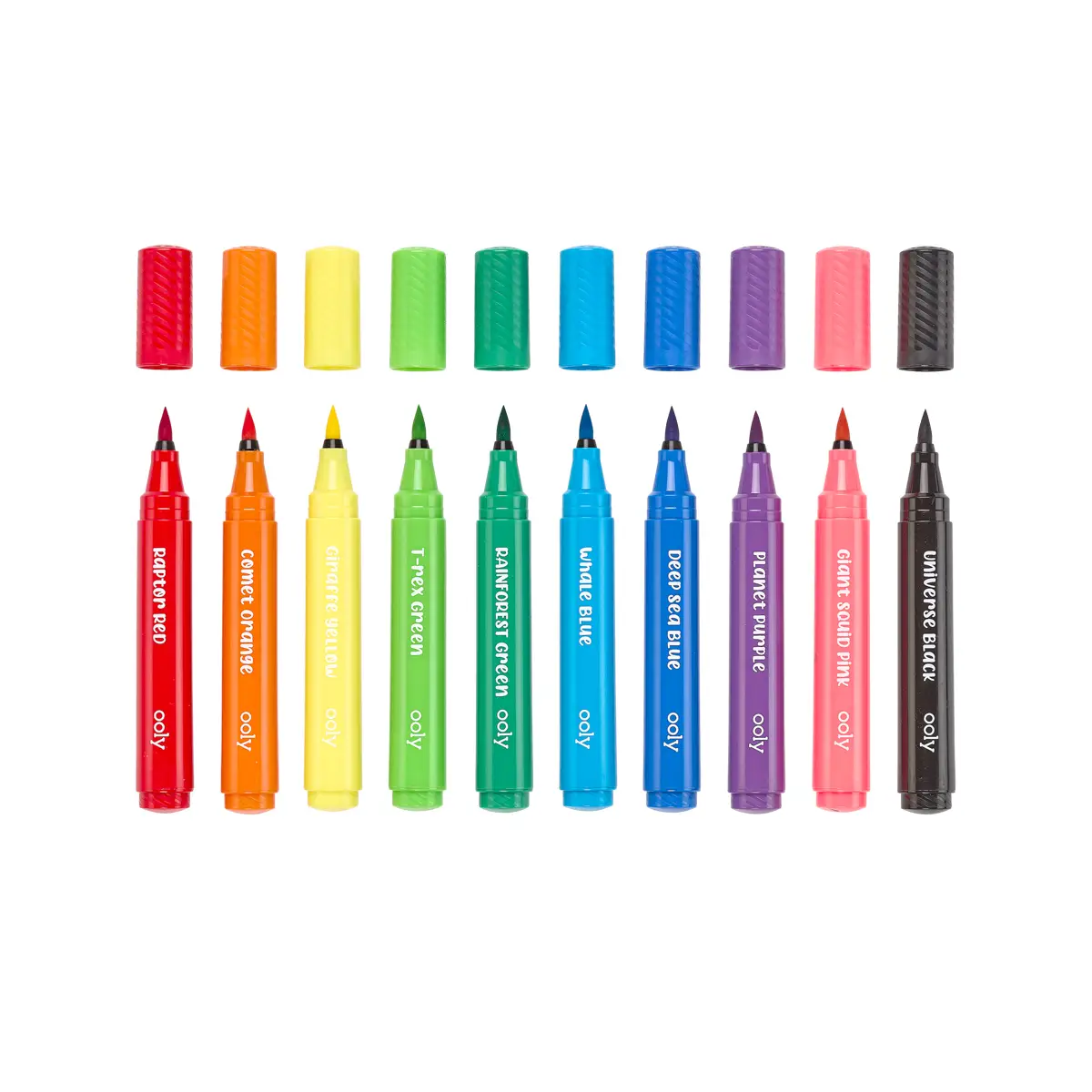 Big Bright Brush Markers – Set of 10 - Be Made