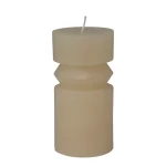 Be Made Hays, KS 3" Round x 6"H Unscented Totem Pillar Candle, Cream Color (Approximate Burn Time 50 Hours)