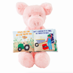 Be Made Hays, KS. Stuffed Animal Pig and Book Set