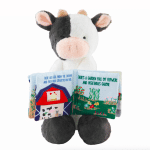 Be Made Hays, KS. Stuffed Animal Cow and Book Set