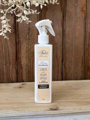 French Market Tyler Glam on Demand Room & Linen Spray 8 oz. bottle. A luxury fragrance mist designed to refresh rooms, linens, and wardrobes with a long-lasting scent.